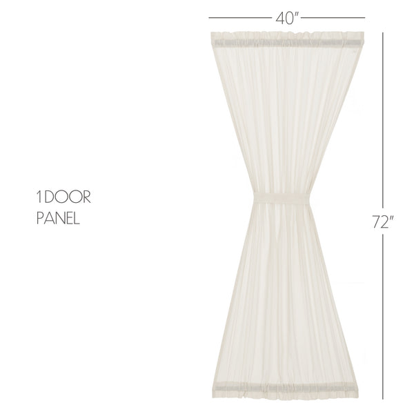 Tobacco Cloth Antique White Door Panel 72x40