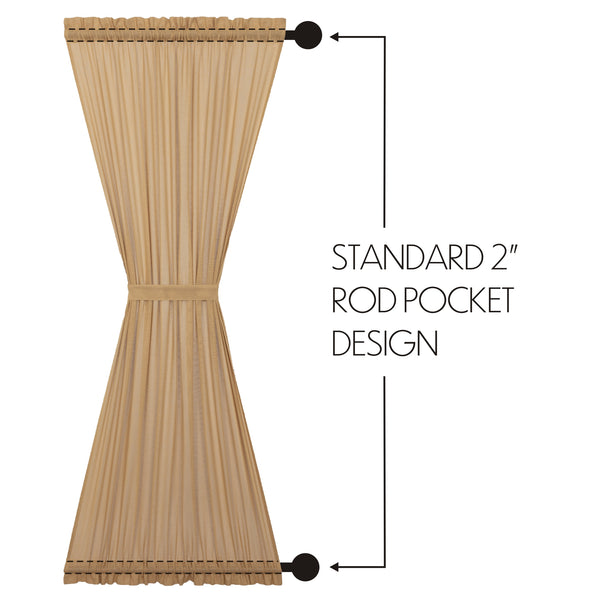 Tobacco Cloth Khaki Door Panel 72x42