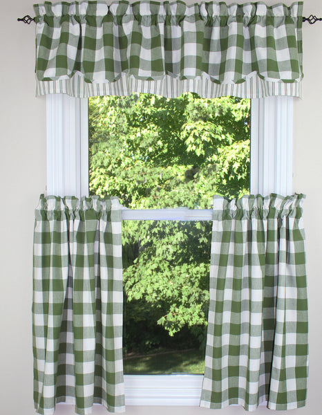 Buffalo Check Sage Fairfield Valance