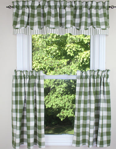Buffalo Check Sage Fairfield Valance
