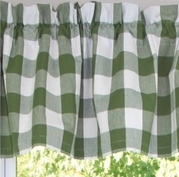 Buffalo Check Sage Valance