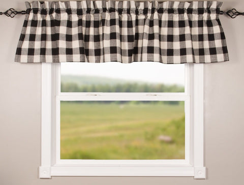 Buffalo Check Black Valance