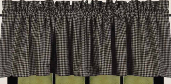 Newbury Gingham Black Valance