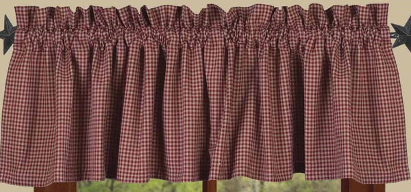 Newbury Gingham Red Valance