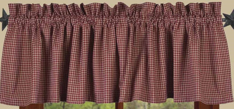 Newbury Gingham Red Valance