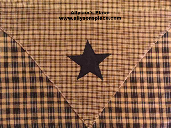 Vintage Star Black Layered Point Valance Closeup