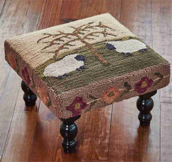 Willow Sheep Hooked Stool