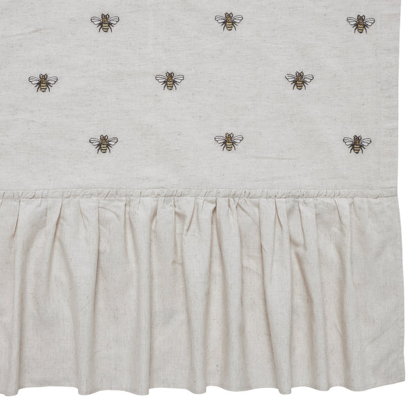 Embroidered Bee Shower Curtain 72x72