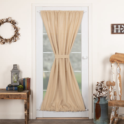 Burlap Vintage Door Panel 72x40, Tan, Primitive Country Farmhouse Window Treatments Curtains Home Decor.