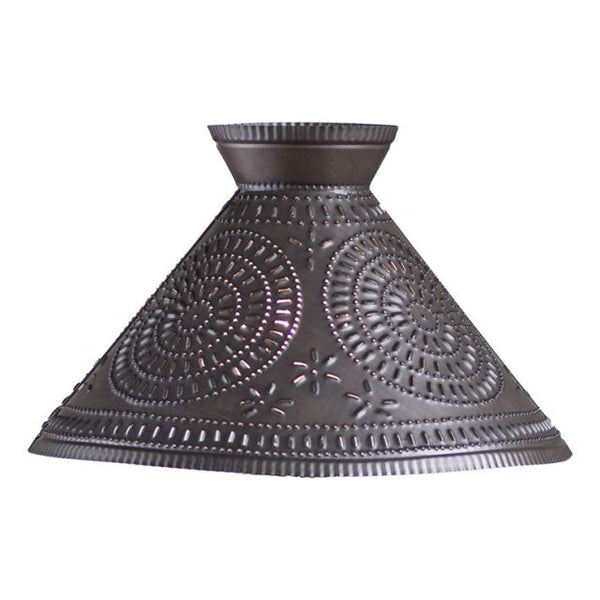 Our Betsy Ross Shade with the Chisel design is a beautifully flared country shade that will accent your lamp with a primitive look. Well balanced and proportioned to suit midsized lamp bases.
