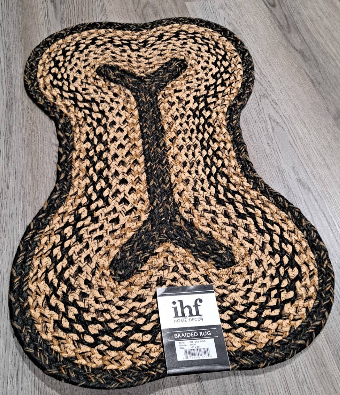 Black Forest Dog Bone Shaped Rug - Cotton Blend - Allysons Place