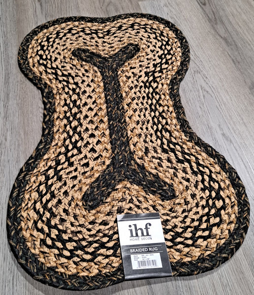 Black Forest Dog Bone Shaped Rug