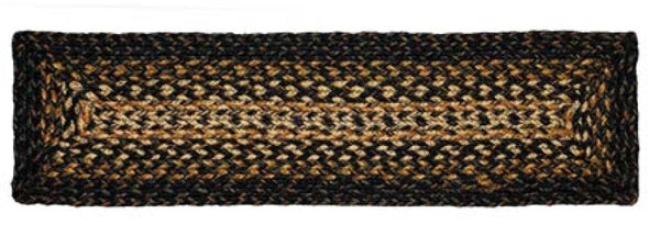 Black Forest Braided  Stair Tread Rectangle 8x28 in.