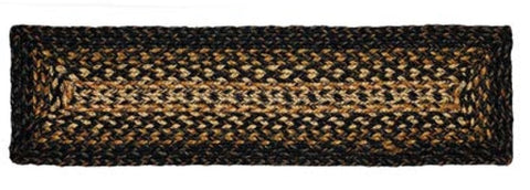 Black Forest Braided  Stair Tread Rectangle 8x28 in.