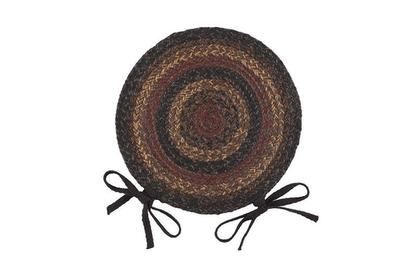 Slate Braided Chair Pad 15 in. set/4