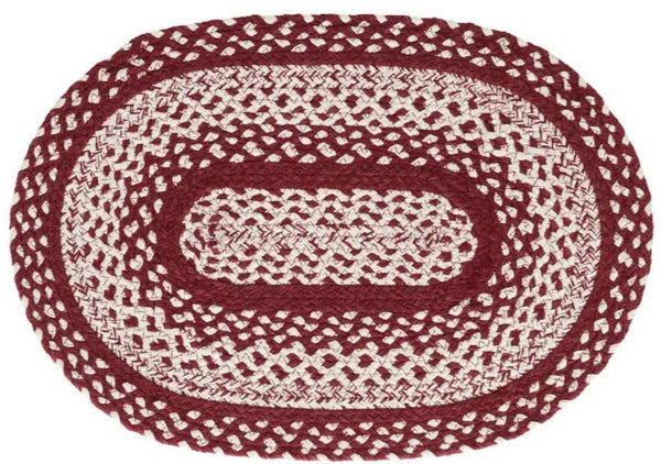 Cortland  Rug Oval 22 x 72 in. Colors: Brick Red and Cream