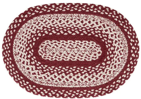 Cortland  Rug Oval 22 x 72 in. Colors: Brick Red and Cream