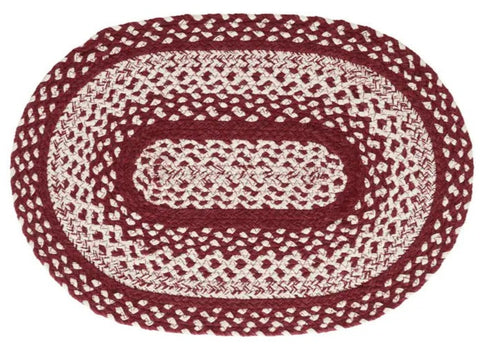 Cortland  Rug Oval 36 x 60 in. Brick Red and Cream