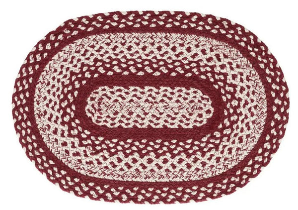 Cortland  Rug Oval 5 x 8 ft. Colors: Brick Red and Cream