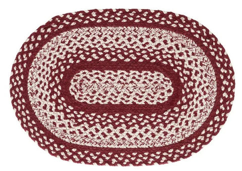 Cortland  Rug Oval 5 x 8 ft. Colors: Brick Red and Cream