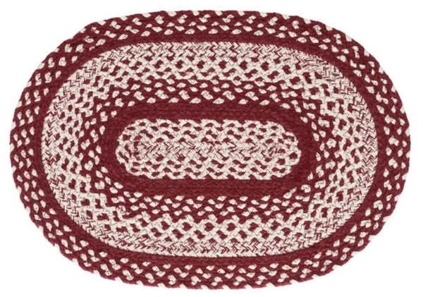 Cortland  Rug Oval 8 x x10 ft. Colors: Brick Red and Cream