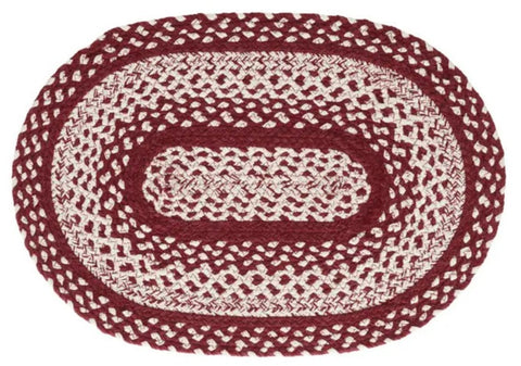 Cortland  Rug Oval 8 x x10 ft. Colors: Brick Red and Cream