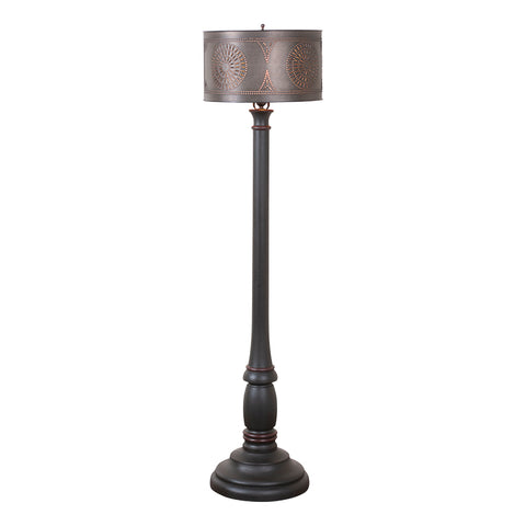Brinton Floor Lamp with Metal Drum Shade