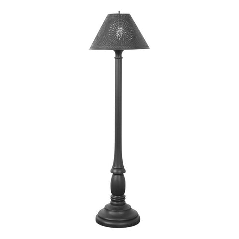 Brinton Floor Lamp with Smokey Black Metal Shade