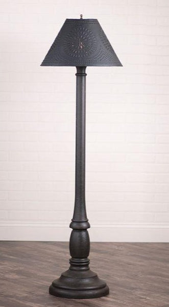 Brinton House Floor Lamp with Textured Black Shade
