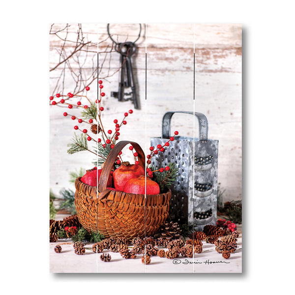 Christmas Basket Pallet Art