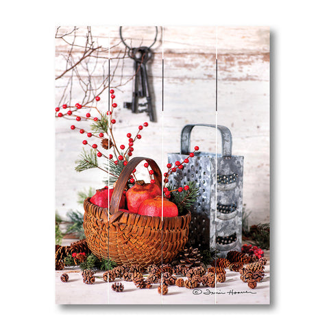 Christmas Basket Pallet Art