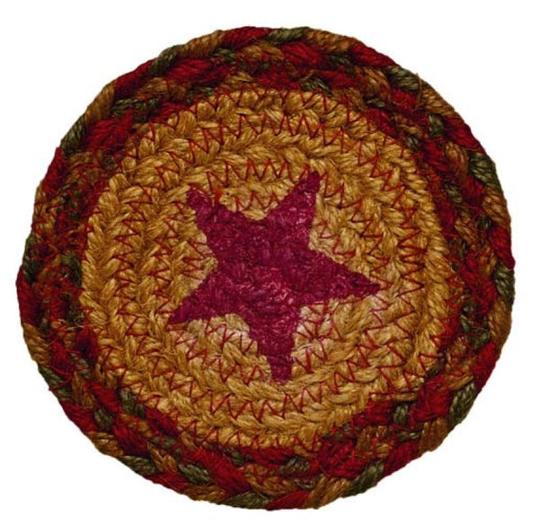 Cinnamon Star Braided  Coaster Set/4