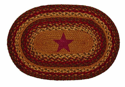Cinnamon Star Braided Oval Placemat set/4