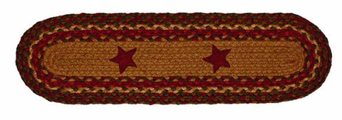 Cinnamon Star Braided  Stair Tread Oval 8x28 in.