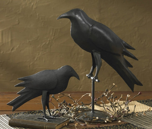 Iron Crow is hand forged from natural iron with a rubbed wax finish. Slight variations are intrinsic characteristics and add to the overall unique beauty. Visit website for FREE s/h & discount offers. Primitive country farmhouse home decor.