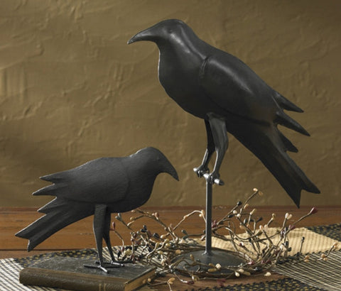 Iron Crow is hand forged from natural iron with a rubbed wax finish. Slight variations are intrinsic characteristics and add to the overall unique beauty. Visit website for FREE s/h & discount offers. Primitive country farmhouse home decor.