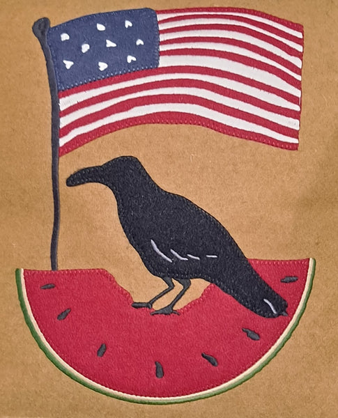 Flag Crow Wool Felt Pillow