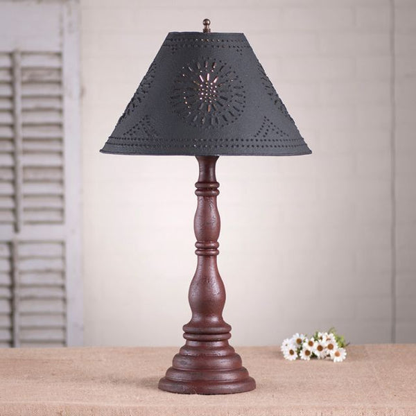 Davenport Lamp with Textured Black Tin Shade