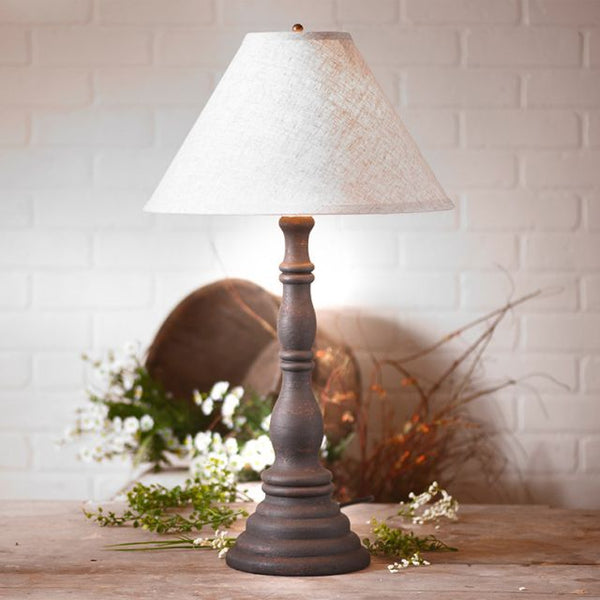 Davenport Lamp with Ivory Linen Shade
