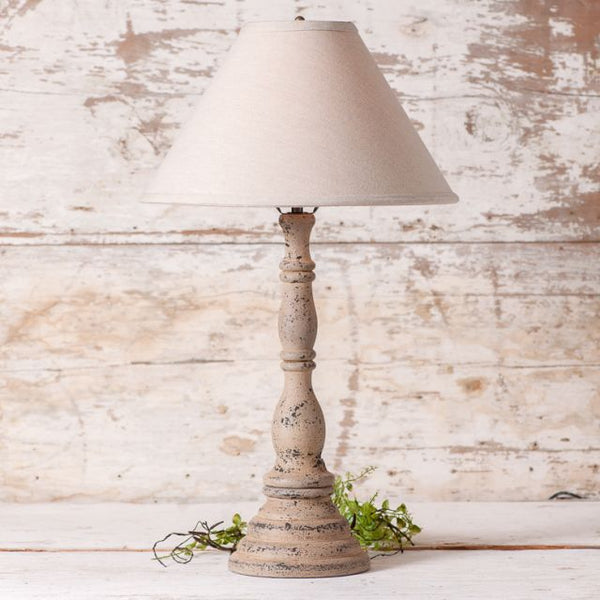 Davenport Lamp with Ivory Linen Shade