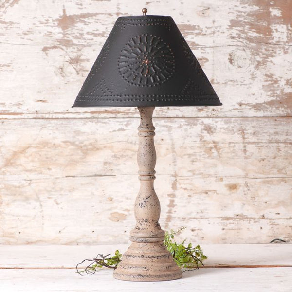 Davenport Lamp with Textured Black Tin Shade
