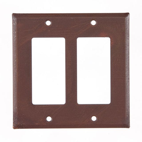 Double Rocker Cover Unpierced in Rustic Tin (Set of 2)