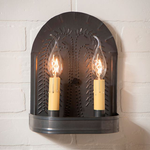 The warm glow of our sconces provide a hearty country welcome to every room in your home from entryway to family room. A versatile decorating accessory, it is perfect either alone on a wall or as part of a wall grouping.