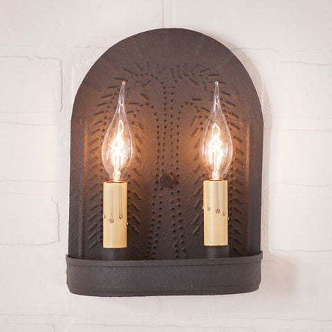 The warm glow of our sconces provide a hearty country welcome to every room in your home from entryway to family room. A versatile decorating accessory, it is perfect either alone on a wall or as part of a wall grouping.