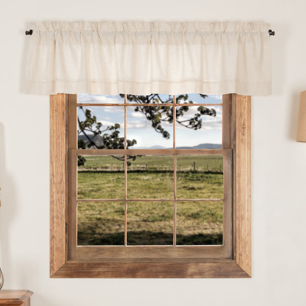 Simple Life Flax Natural Valance 16x72, Farmhouse Country Primitive Window Treatments