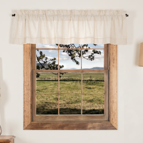 Simple Life Flax Natural Valance 16x72, Farmhouse Country Primitive Window Treatments