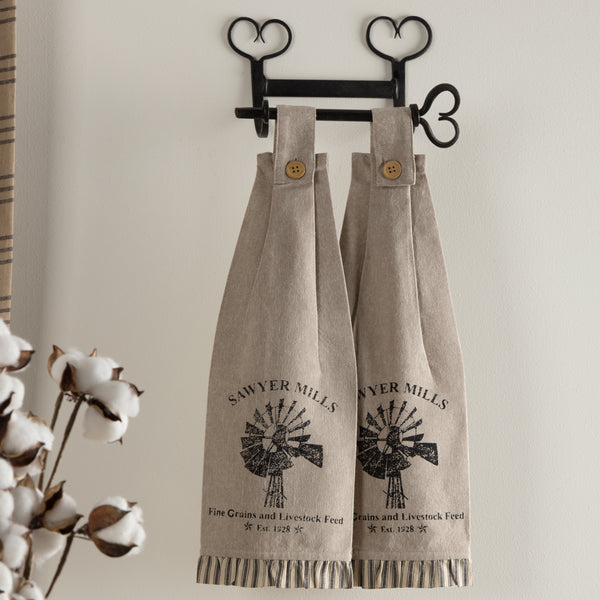 Black Star Button Loop Kitchen Towel – Beth's Country Primitive Home Decor