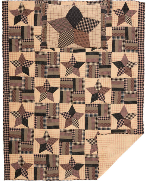 Bingham Star Twin Quilt Set; 1 Quilt and 1 Sham