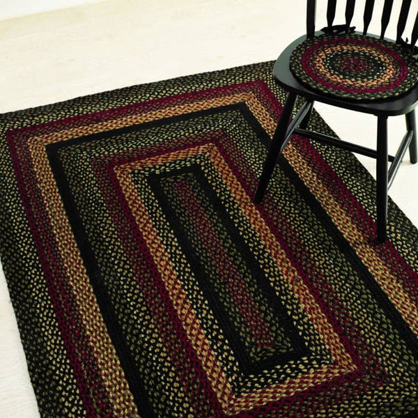 Custom Braided Rectangle Rug Tartan 8'x10' Braided Rectangle Rug - Allyson’s Place | Primitive Home ...