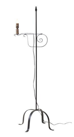 Wrought Iron Floor Lamp with Flame Tip
